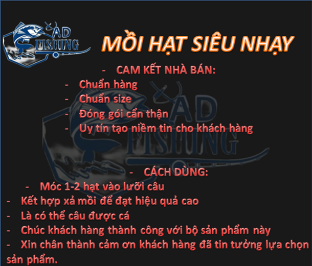 Mồi Câu Cá Dạng Hạt Câu TRẮM,CHÉP,TRÔI,DIẾC,RÔ PHI