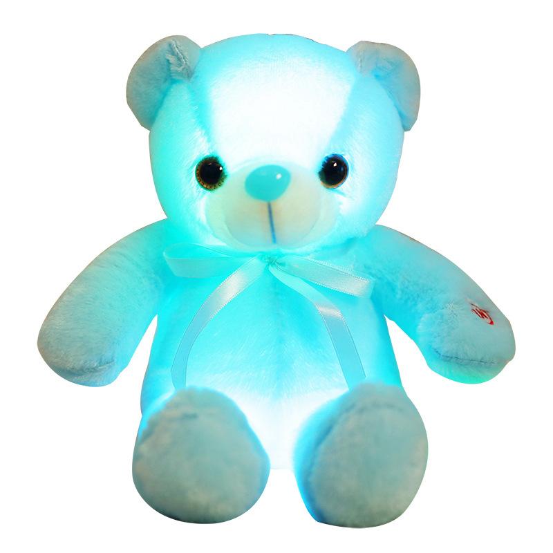 50CM Sáng Tạo Sáng Đèn LED Kèm Dây Thắt Nơ Thú Nhồi Bông Sang Trọng Đồ Chơi Nhiều Màu Sắc Phát Sáng Quà Tặng Giáng Sinh Cho trẻ Em Gối