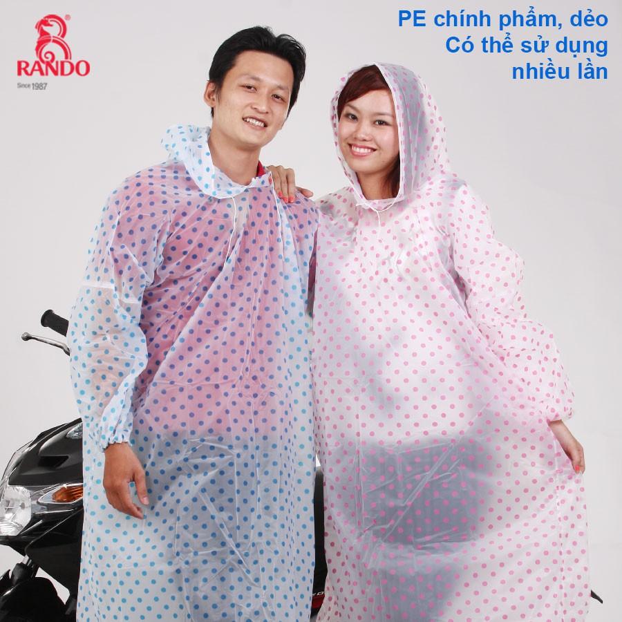 Áo mưa Rando Trong màu đa dụng chấm bi - Set 5 cái