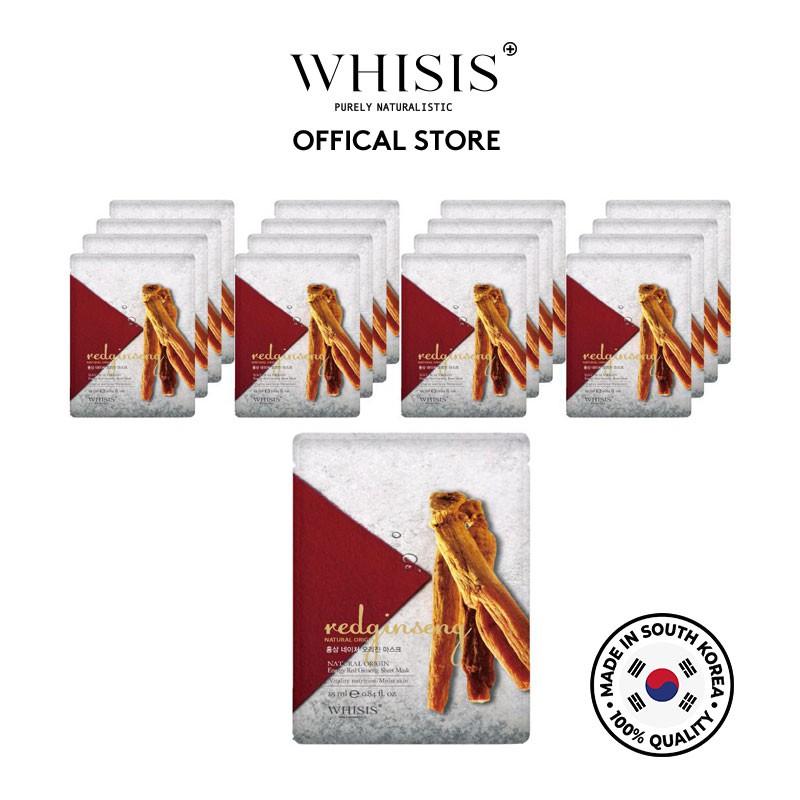 Combo 10 Mặt nạ hồng sâm Whisis Nature Origin Energy Red ginseng Sheet Mask