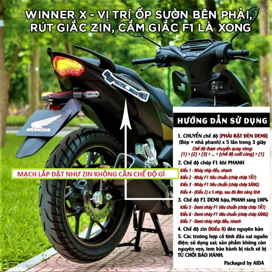 Mạch stop chớp nháy đèn hậu Ex 150 - Winner X siêu đẹp chống nước sẵn giắc cắm loại tốt không cần độ chế