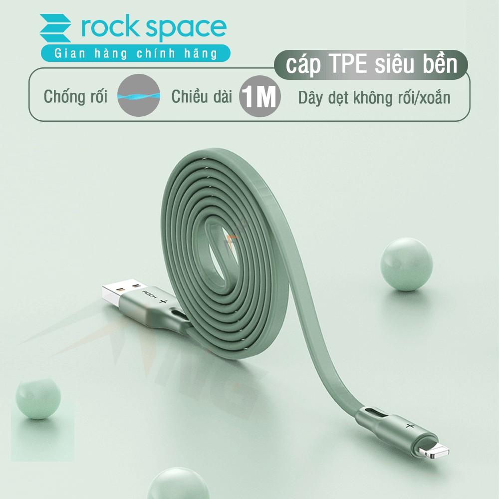 Dây Sạc Rockspace S1 dành cho IP loại tốt sạc nhanh không nóng máy dây dẹt độ dài 1m - Hàng chính hãng