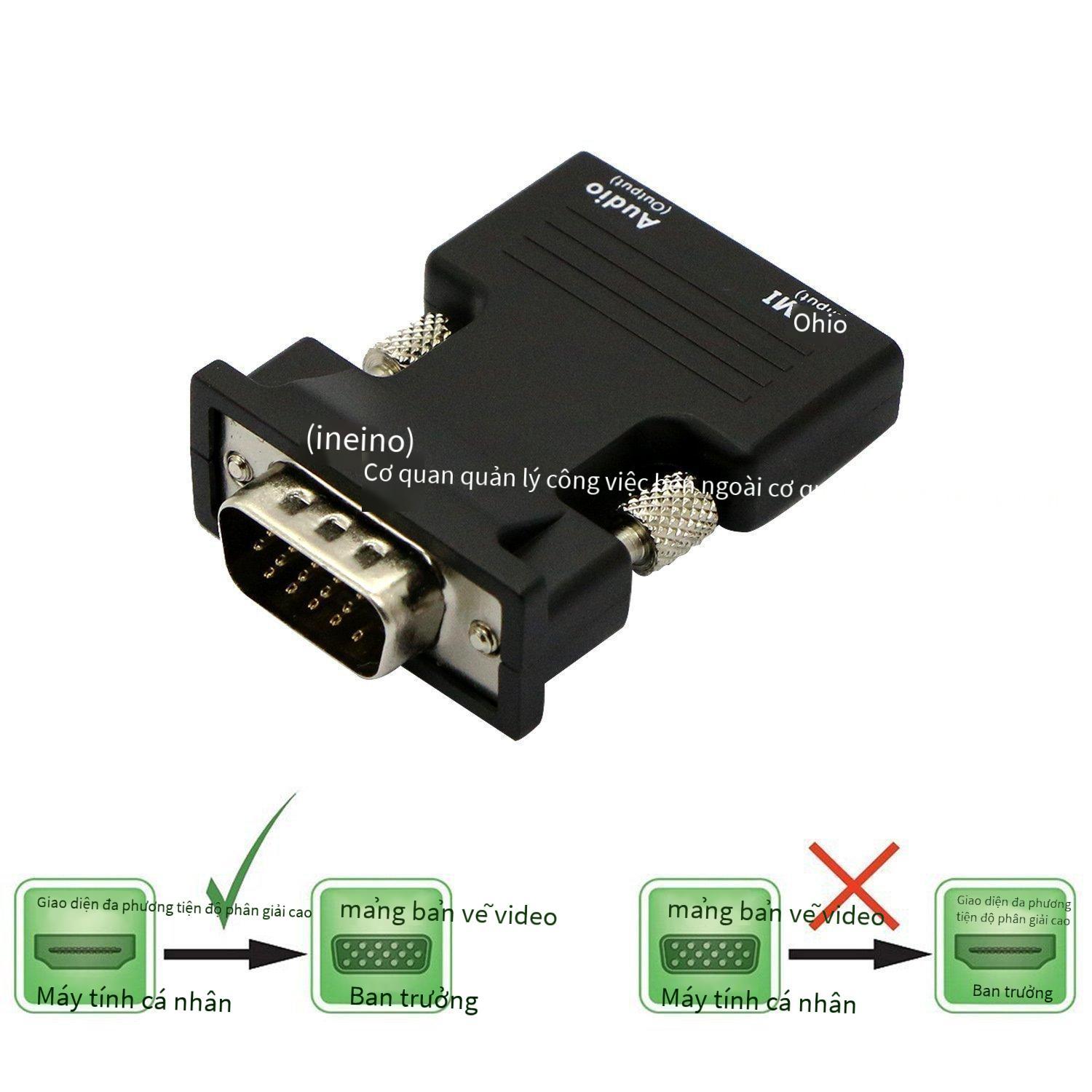 Đặc biệt dòng hdmi nữ sang vga nam có âm thanh HDMI sang VGA máy tính kết nối chuyển đổi máy chiếu dòng độ nét cao