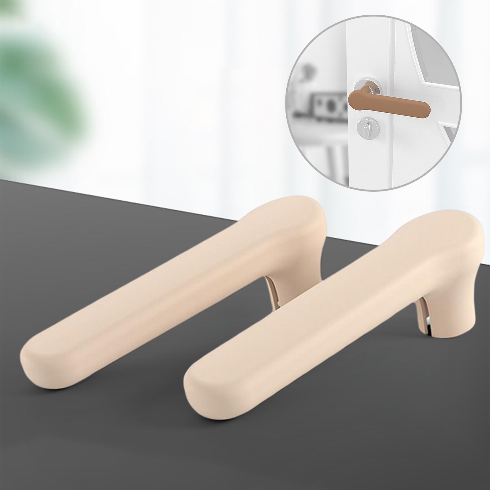 4Pcs Doorknob Cover Silicone Protector Noiseless Child Protection Door Handle Protective Cover