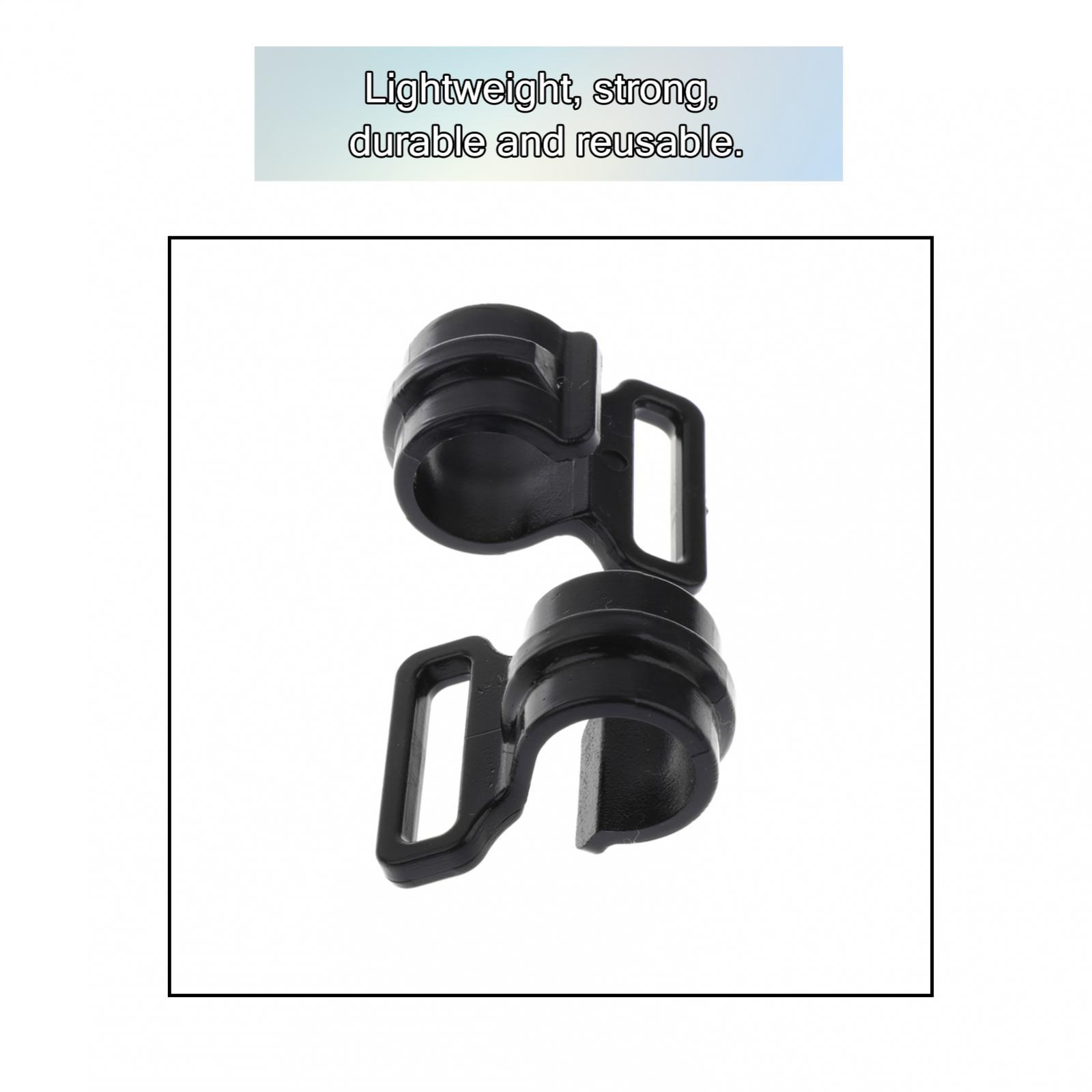 2x10pcs Camping Tent Clips Accessories Outdoor Tent Hook Clamp Black 2.5cm