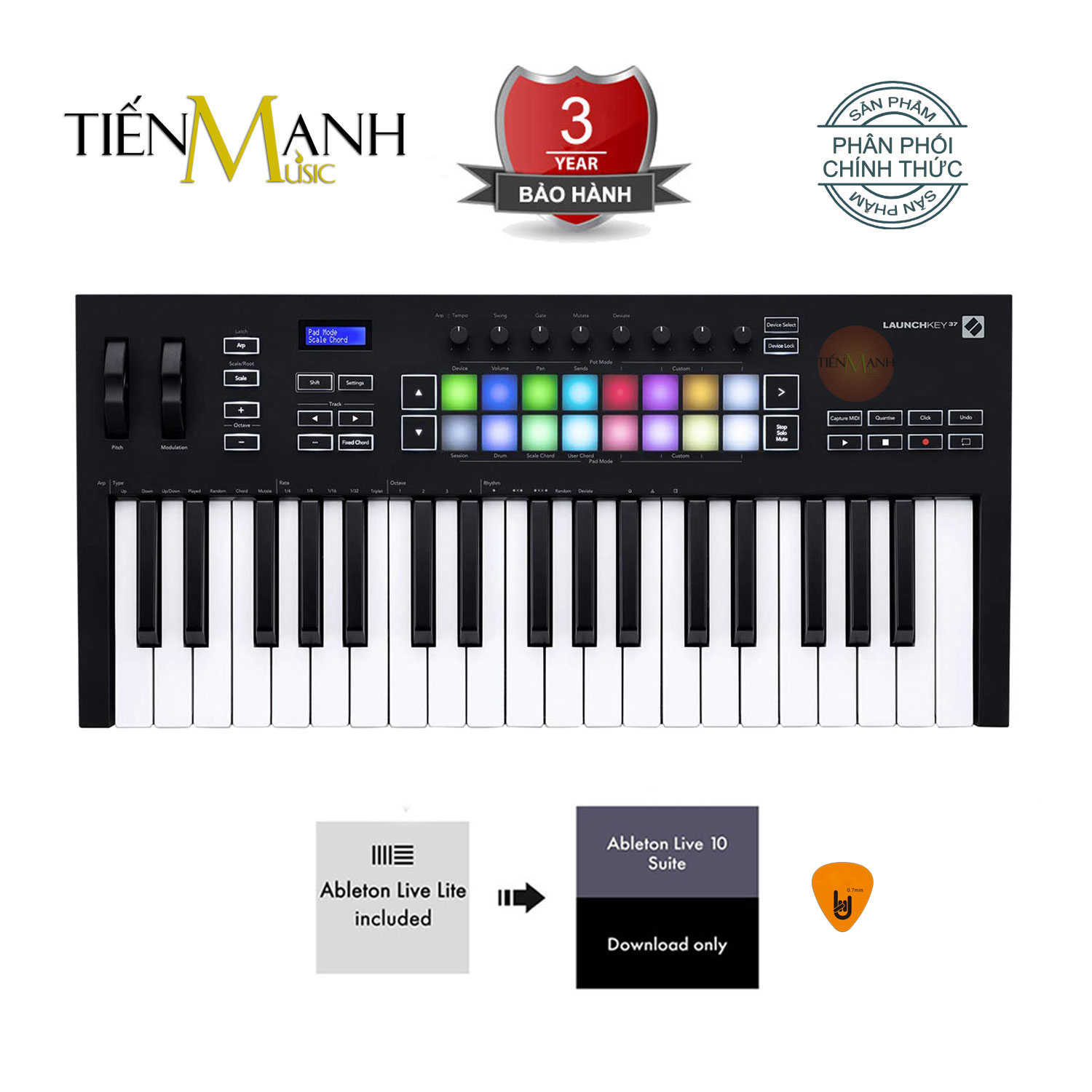 Novation Launchkey 37 MK3 Bàn phím sáng tác - Sản xuất âm nhạc Producer Keyboard Controller for Ableton Live - Kèm Móng Gẩy DreamMaker