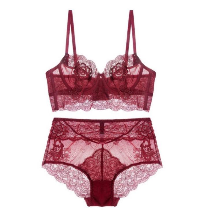 Bộ đồ lót ren BL100 đồ lót nữ cup ngực siêu mỏng, gợi cảm kiểu Pháp