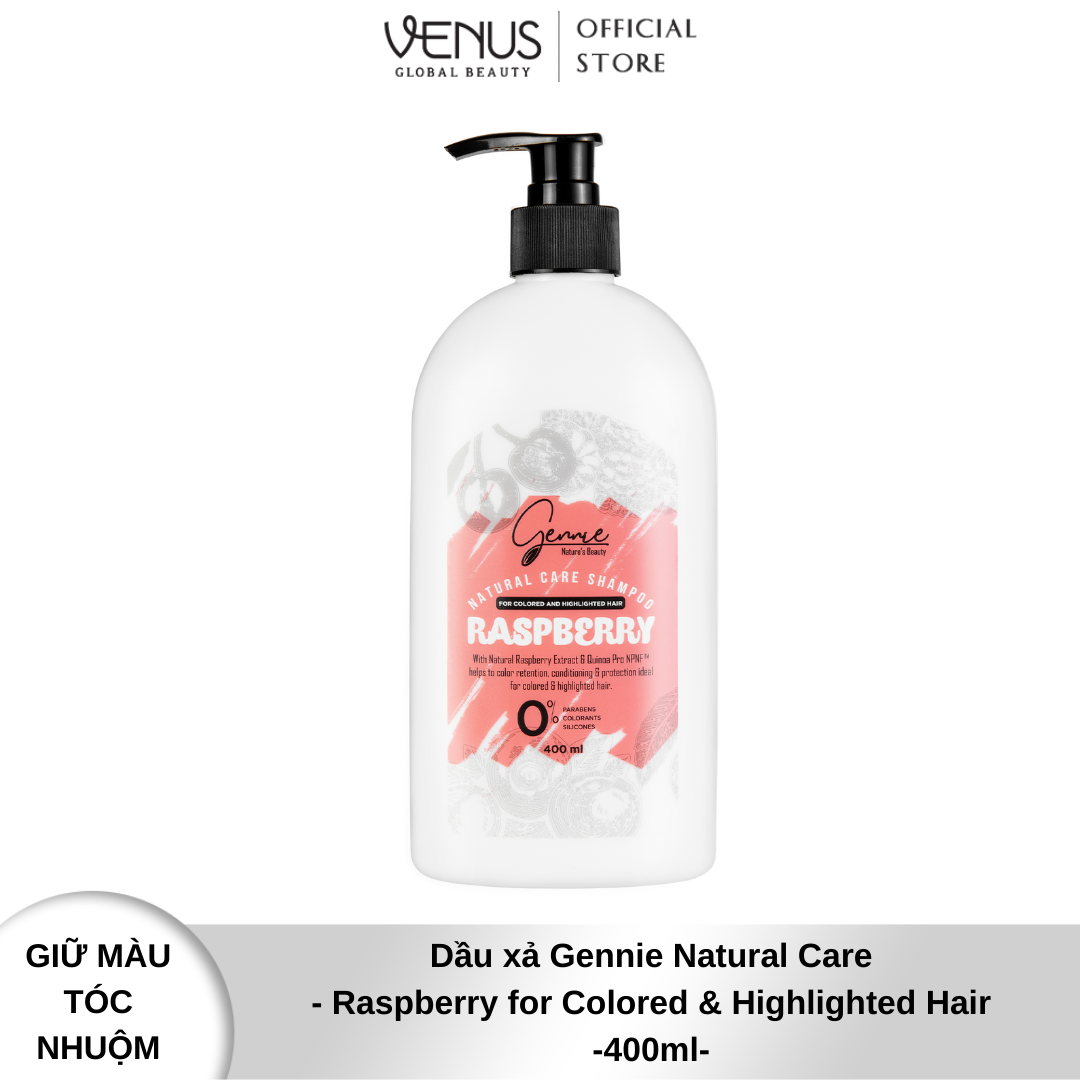 Combo Dầu gội + Dầu xả Natural Care chiết xuất Raspberry dành cho tóc nhuộm và tóc highlight 400ml