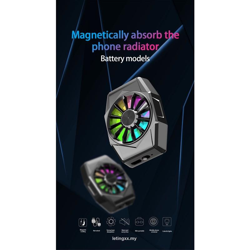 Quạt làm mát X11 có đèn Rgb nhiều màu sắc 300Mah cho điện thoại
