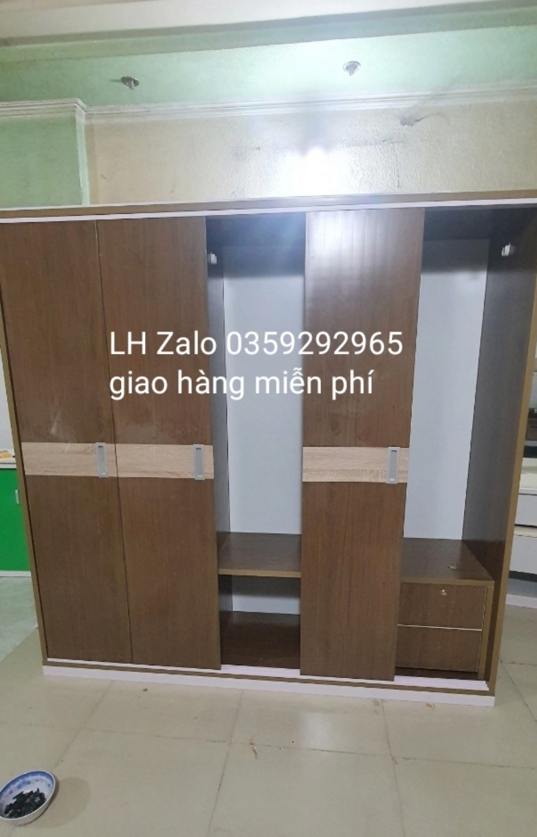 Tủ nhựa đài Loan 5 cánh cửa lùa