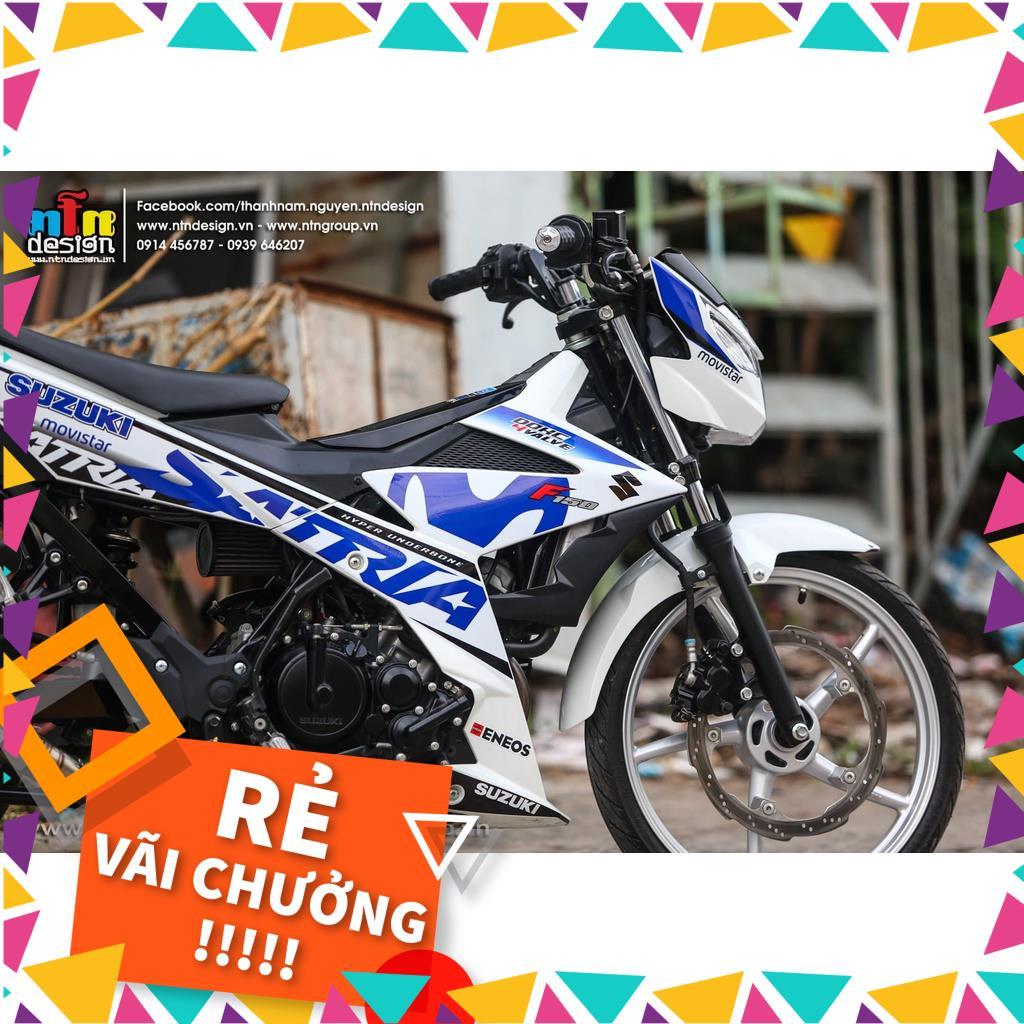 Tem Rời Raider FI Mẫu Movistar Trắng Xanh