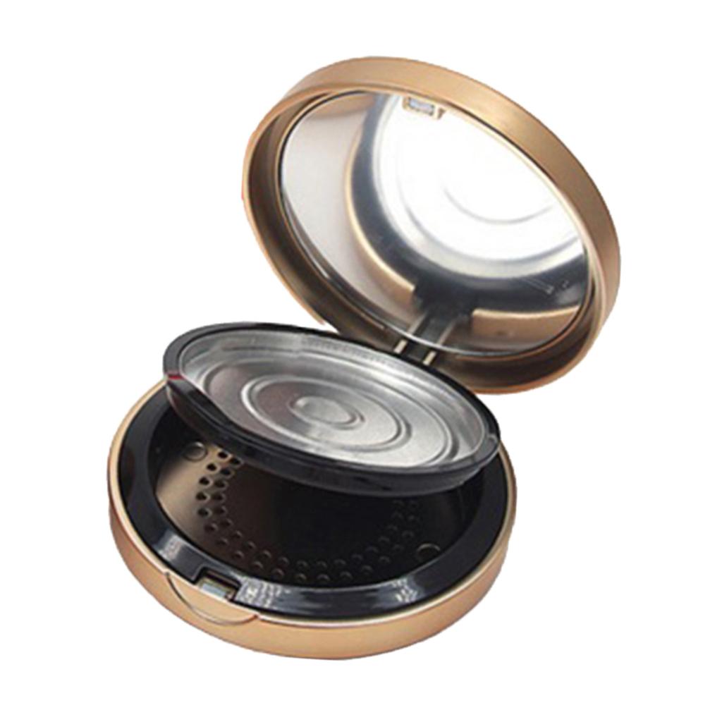 Empty Face Powder Blusher Makeup Cosmetic Storage Container Case Double Tier