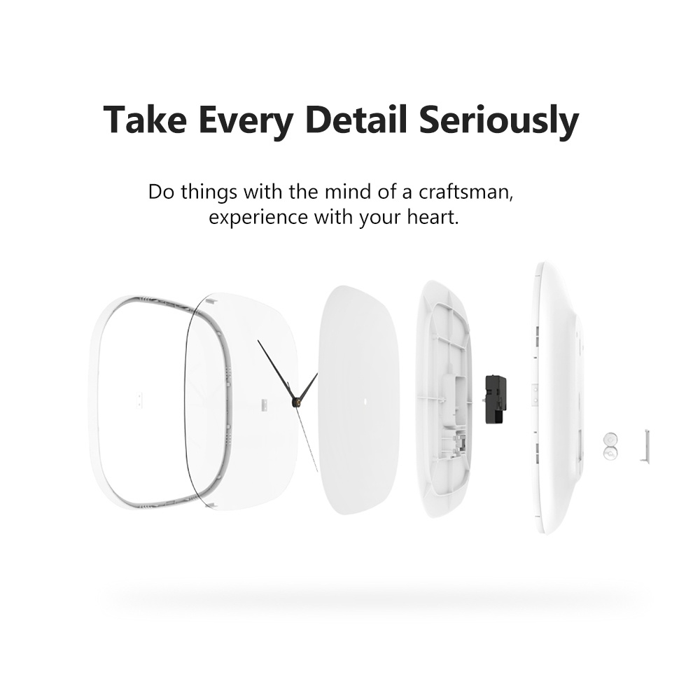Xiaomi Youpin Đồng hồ treo tường Aigo siêu mỏng thời trang dành cho trang trí phòng khách-Hàng chính hãng