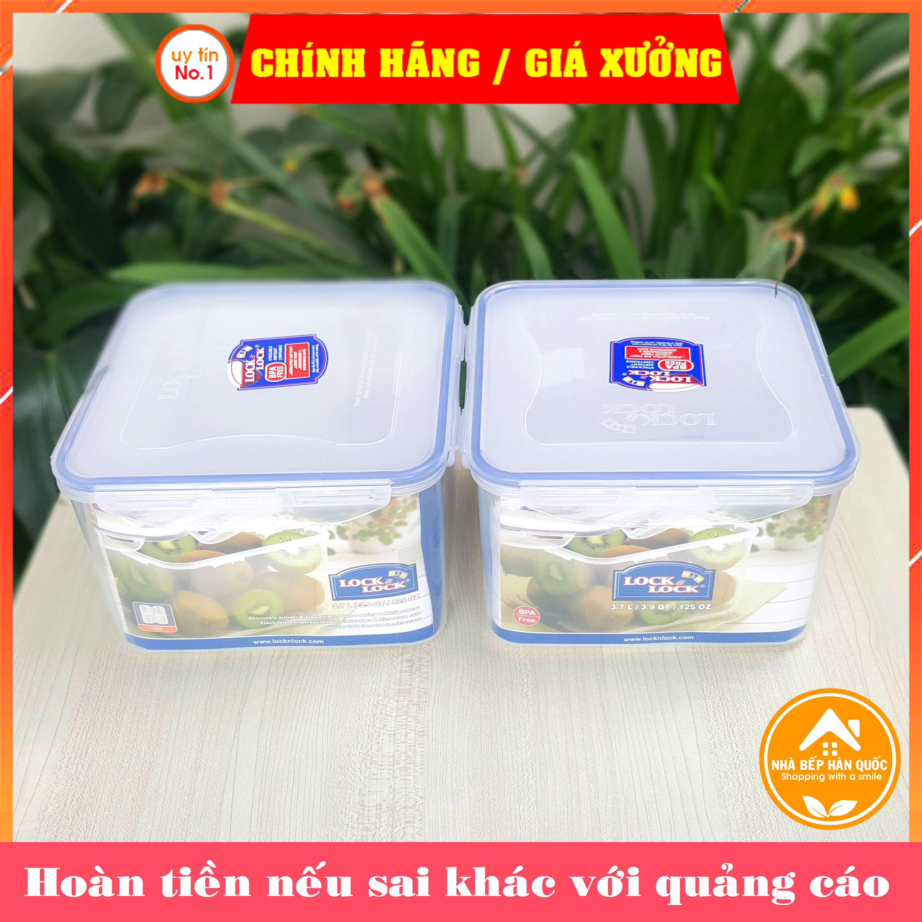 Hộp nhựa đựng thực phẩm, hộp bảo quản thực phẩm Lock&Lock HPL858D 3700ml