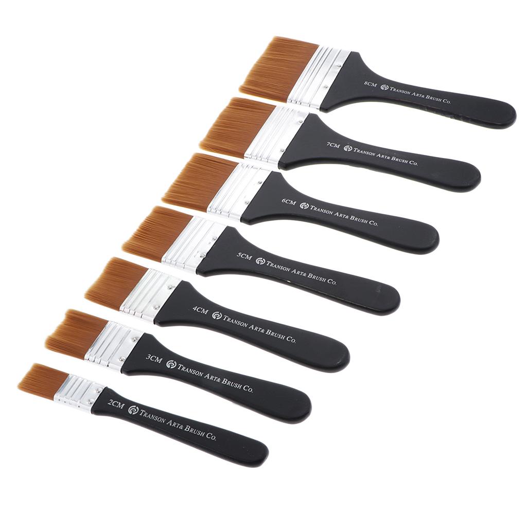 7 Pieces High Quality Paint Brushes Artist Brushes Pointed Brush Flat Brushes
