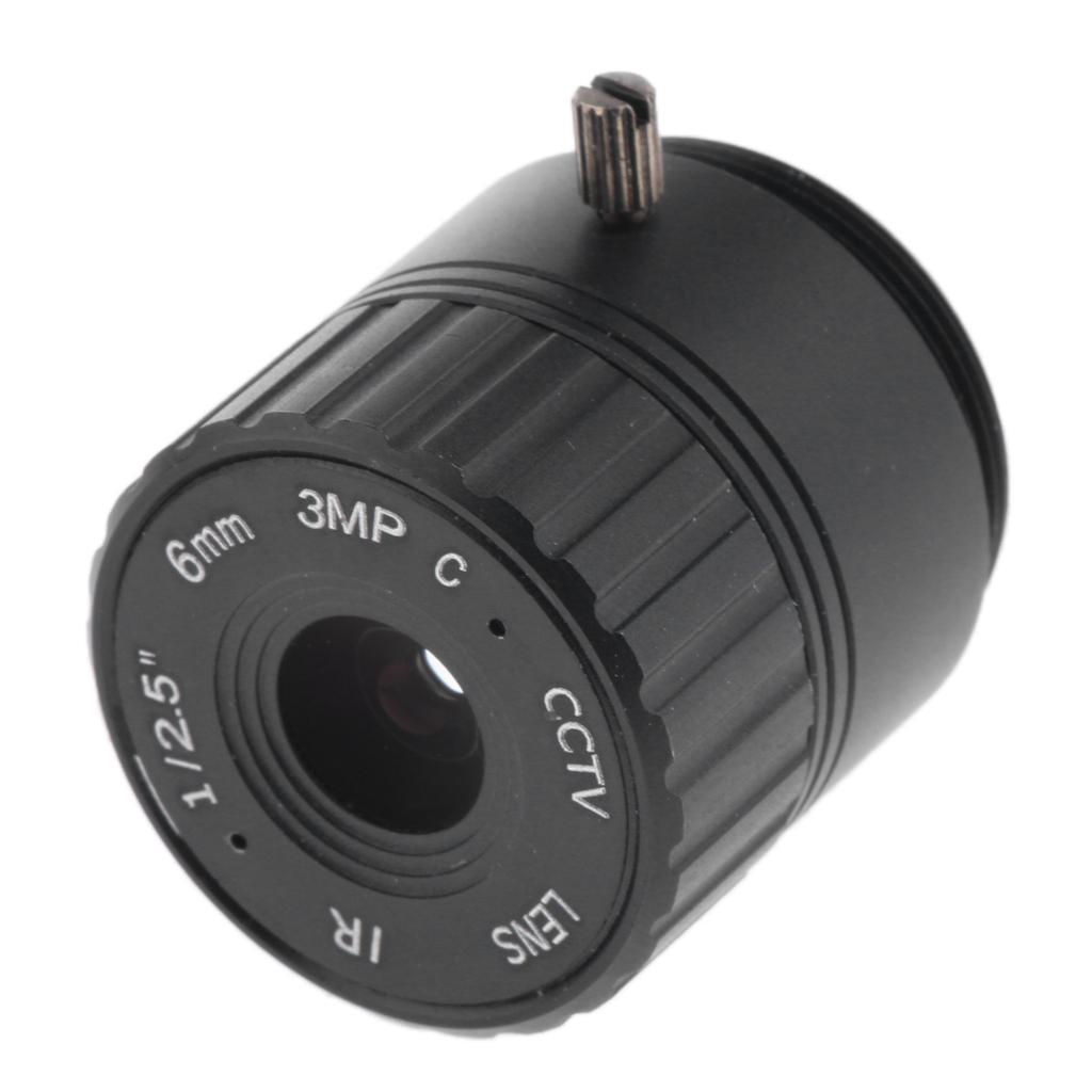 6mm Fixed Iris 1/2.5" F2.4 3MP Lens CS Mount for Security Cameras