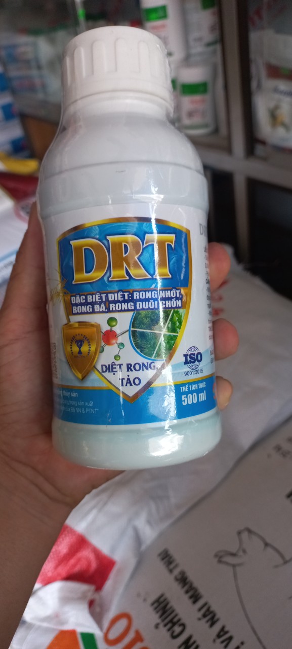 DRT diệt rong tảo ao nuôi cá tôm, trừ tất cả loại rong, chai 500ml