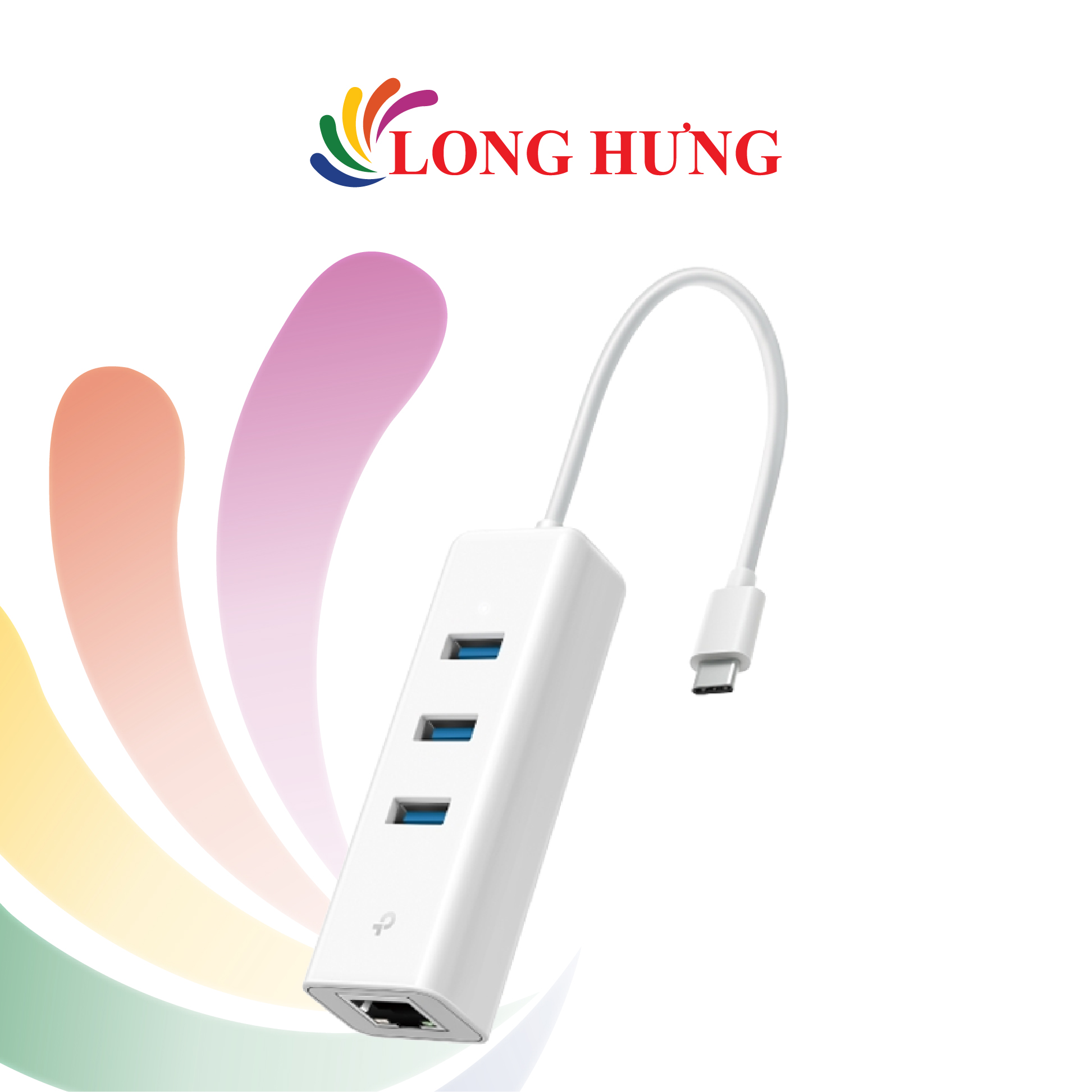 Cổng chuyển đổi TP-Link USB Type-C 3-Port Hub & Gigabit Ethernet Adapter UE330C - Hàng chính hãng