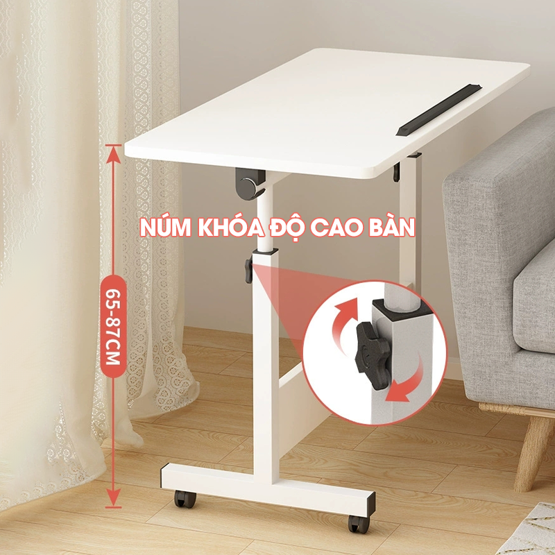 Bàn Học Làm Việc Gấp Gọn Và Tùy Chỉnh Độ Cao Thông Minh, Bàn Học Điều Chỉnh Độ Nghiêng Có Bánh Xe - PHB508