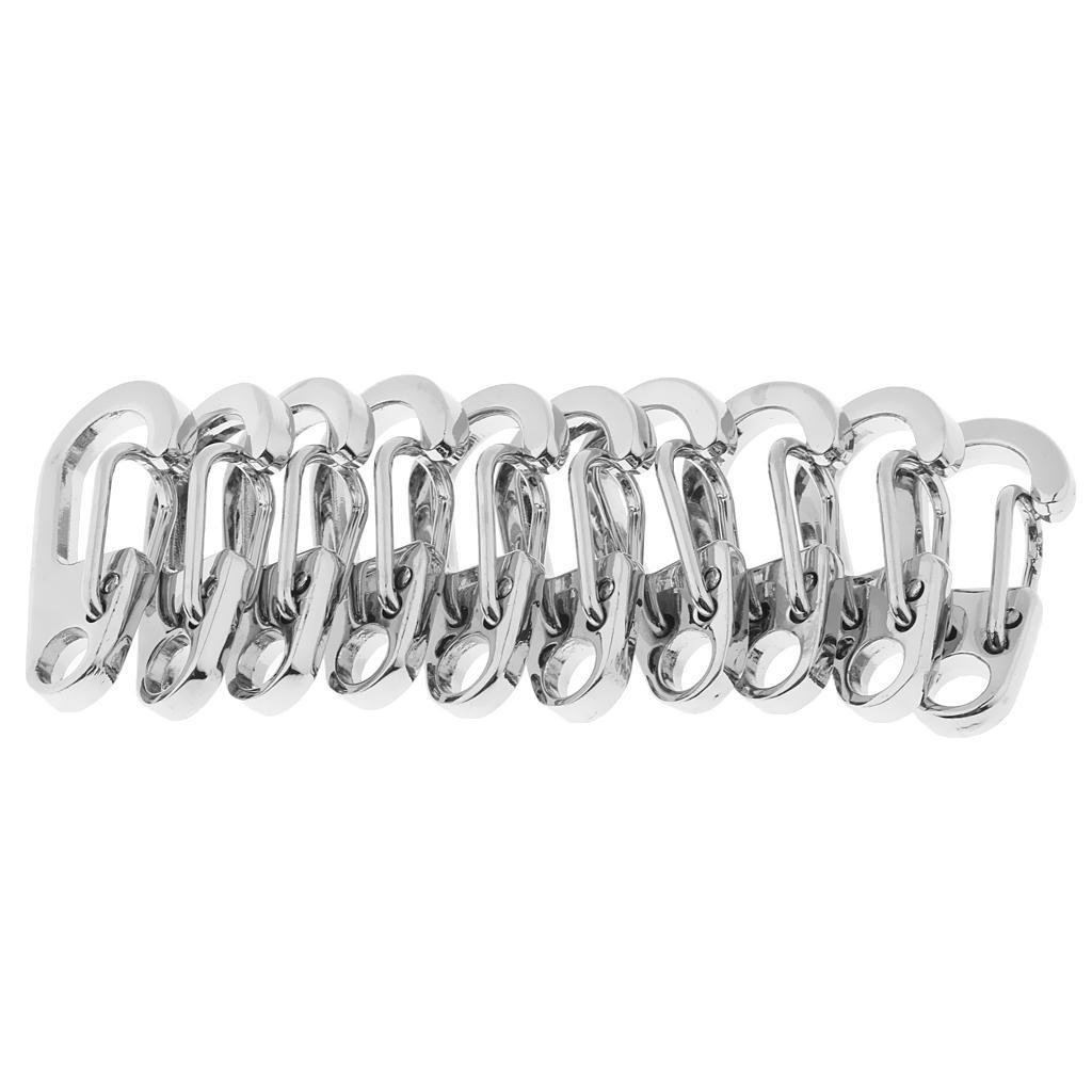 20Pcs Mini Alloy Key Buckle Snap Spring Clip Hook Carabiner Keychain Keyring 26mm for Backpacking, Camping, Hiking, Cycling, Fishing, Kayaking