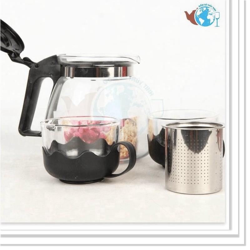 Bộ ấm trà lõi lọc và 4 ly thuỷ tinh