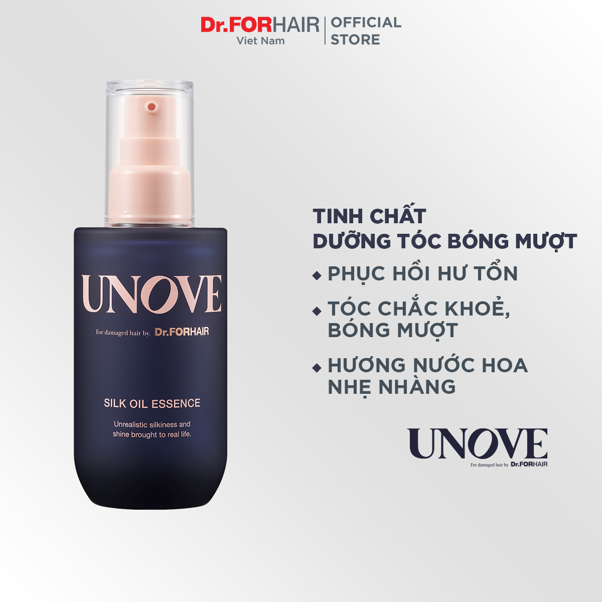 Tinh dầu dưỡng tóc làm mượt phục hồi tóc khô xơ chẻ ngọn Dr.FORHAIR Unove Silk Oil Essence 70ml