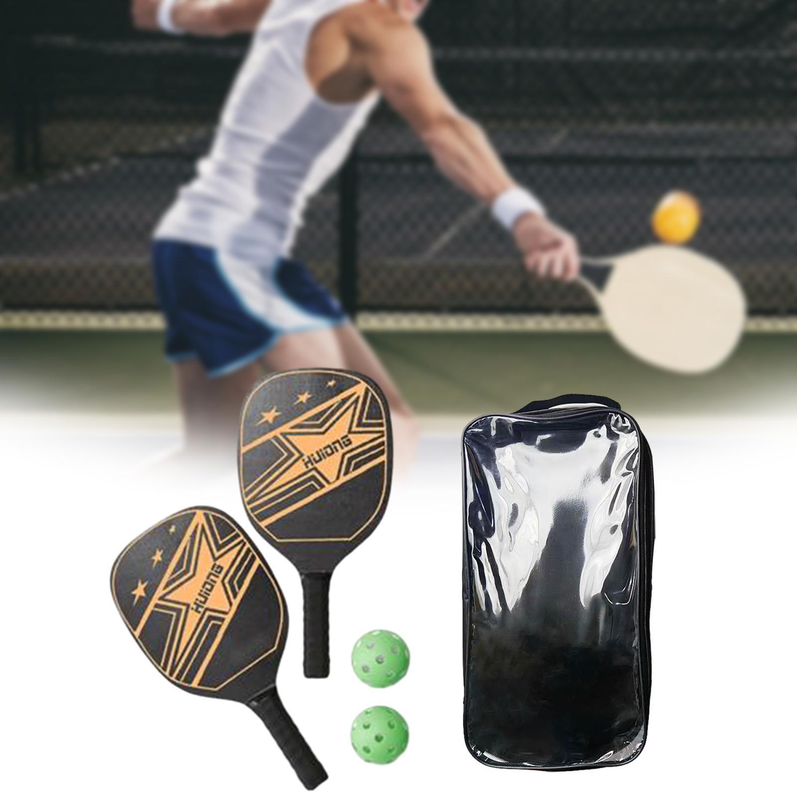2Pieces Pickleball Paddles with 2Pcs Balls and Carry Bag Pickleball Racquets
