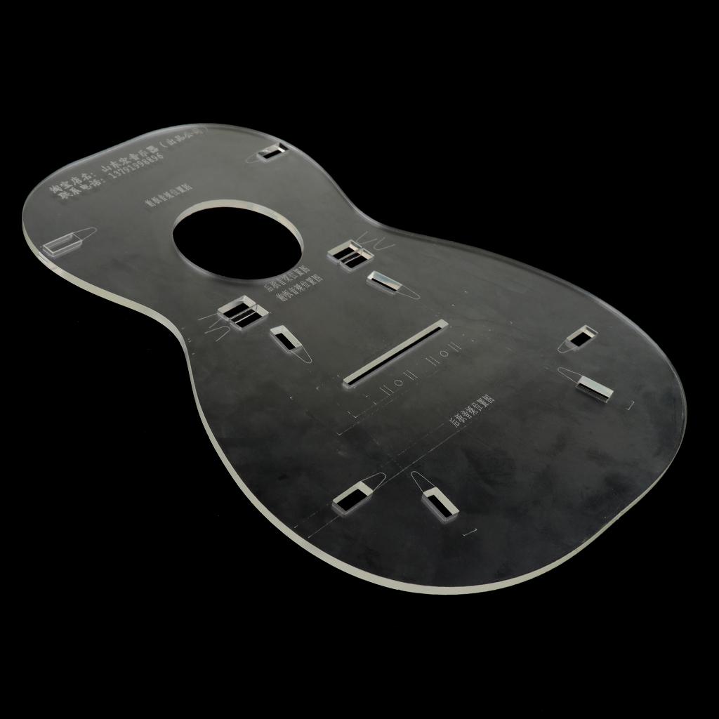23inch Transparent Ukulele Uke Acrylic Body Template for Guitar DIY