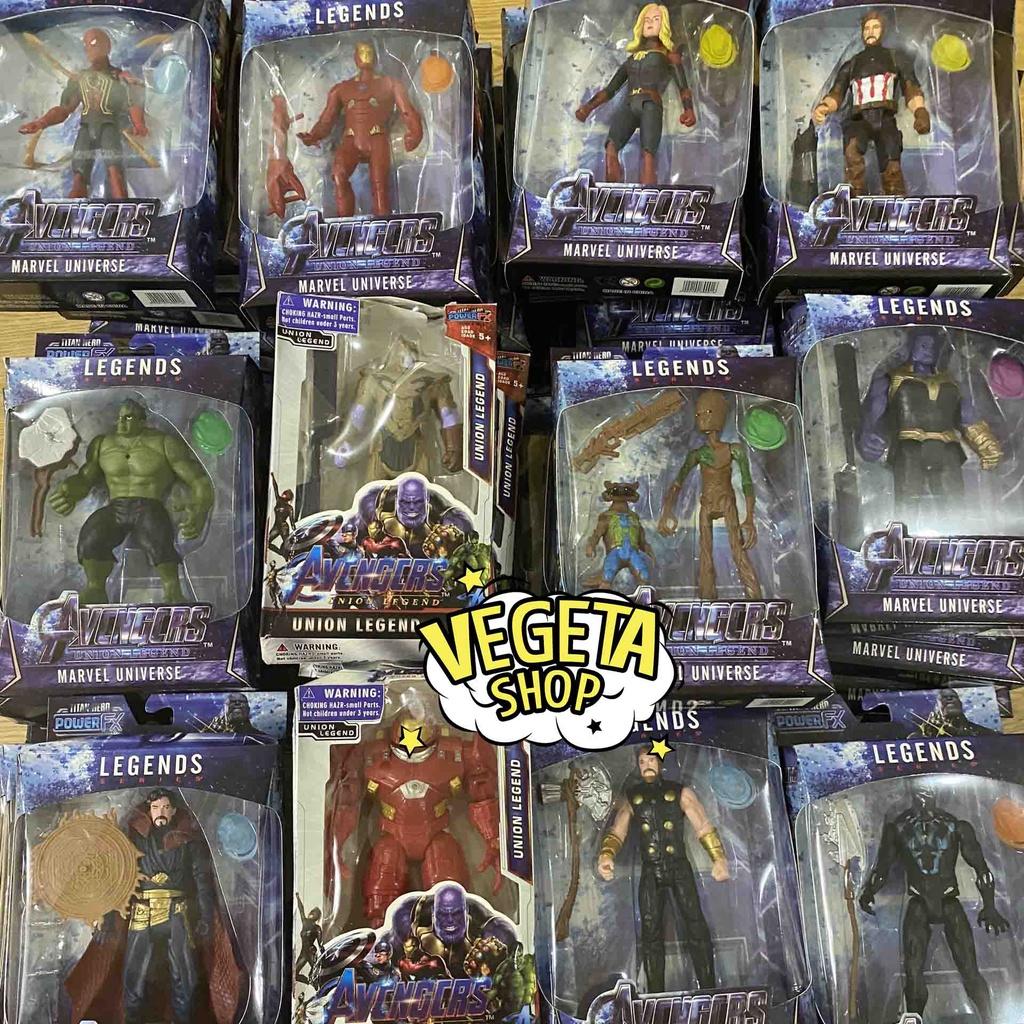 Mô hình Avengers - Đồ chơi Marvel Black Panther Groot Thor Spider man Thanos Hulk Buster Iron man Doctor Strange Captain