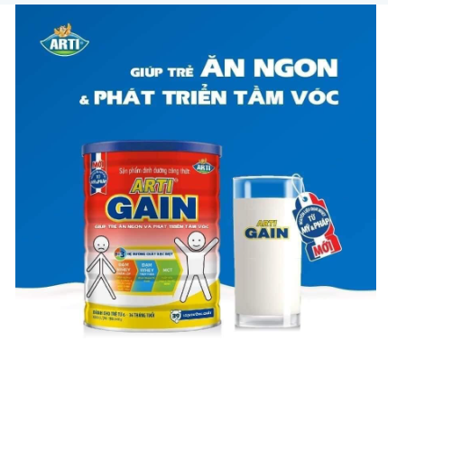 (Date T9/2024)Sữa bột Arti gain đỏ (900g ) cho trẻ từ 6-36 tháng