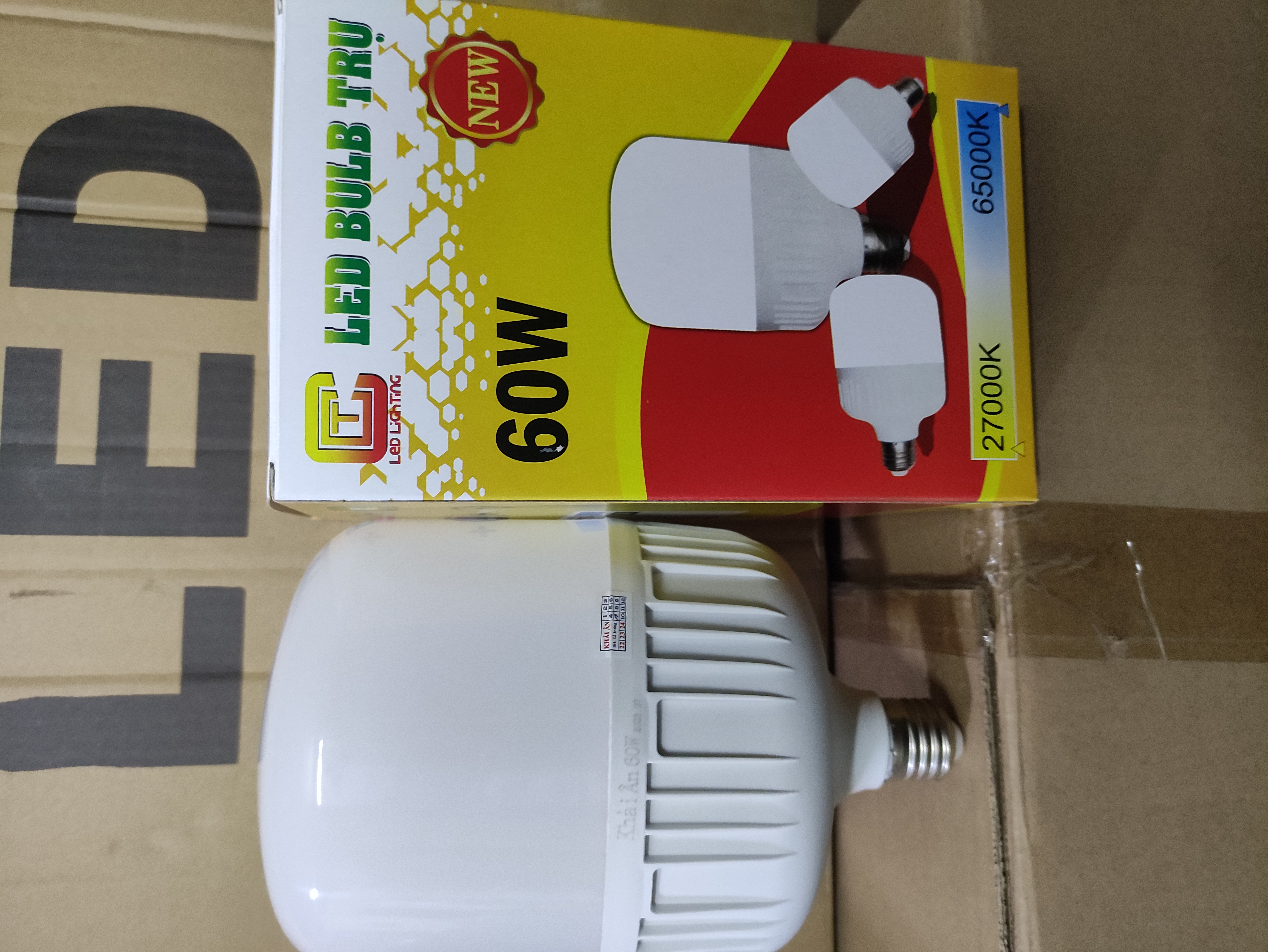 Bóng đèn led trụ 60w ánh sáng trắng