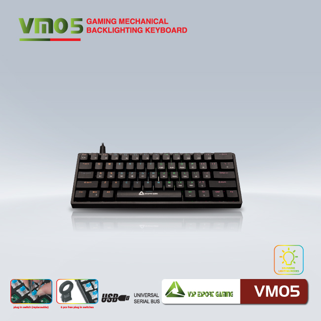 Bàn phím VSP eSport Gaming VM05 - JL - Hàng Chính Hãng