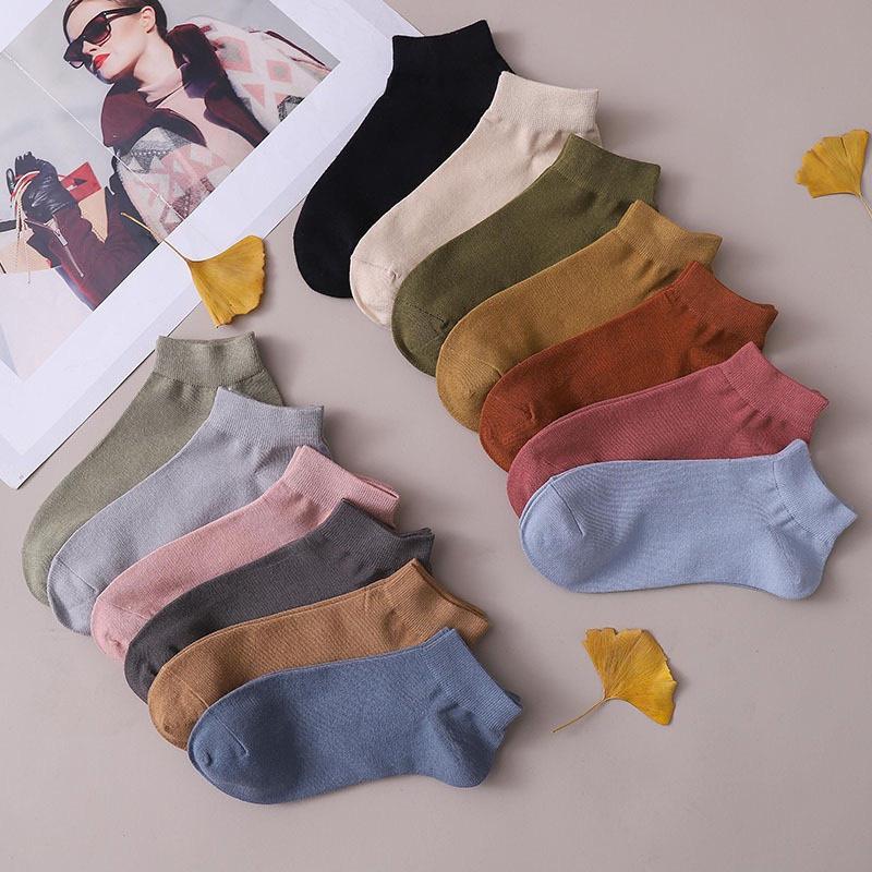 Vớ Trơn Ngắn Vintage Tất Thấp Basic Cotton Kháng Khuẩn Dành Cho Cả Nam Và Nữ 35-42 MRSOCKS VN068