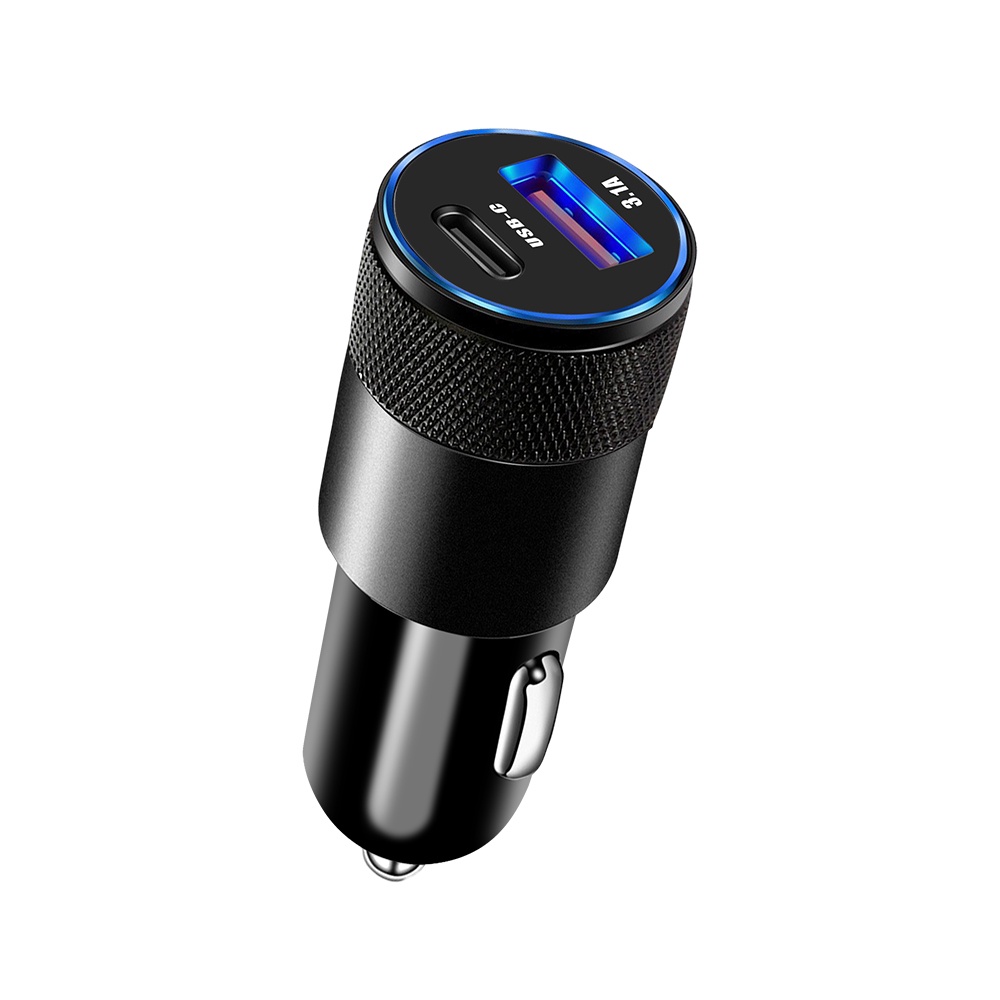 Tẩu Sạc Nhanh 15W 2 cổng USB Type-C Màu Đen Đa Năng Cho Xe Hơi Ô Tô - miếng lót chuột