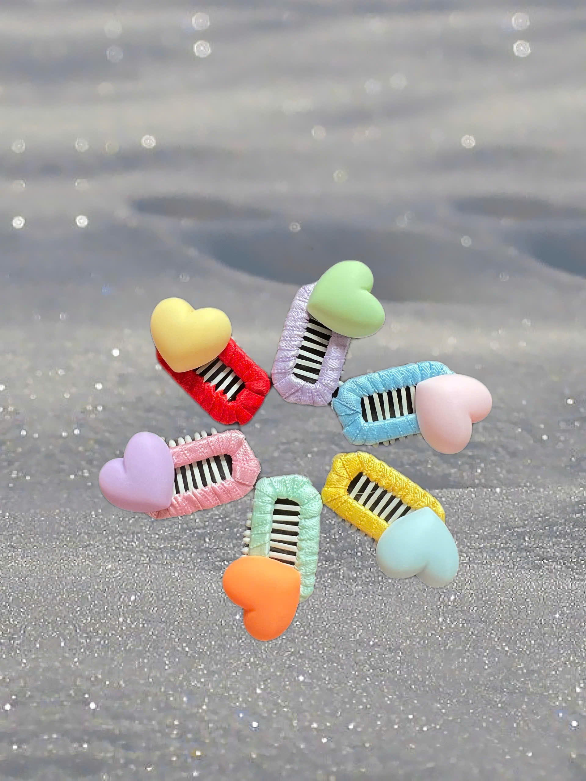 NƠ KẸP TÓC BUỘC TÓC CÀI TÓC TRÁI TIM THỜI TRANG DỄ THƯƠNG MÃ 36 CHO THÚ CƯNG CHÓ MÈO