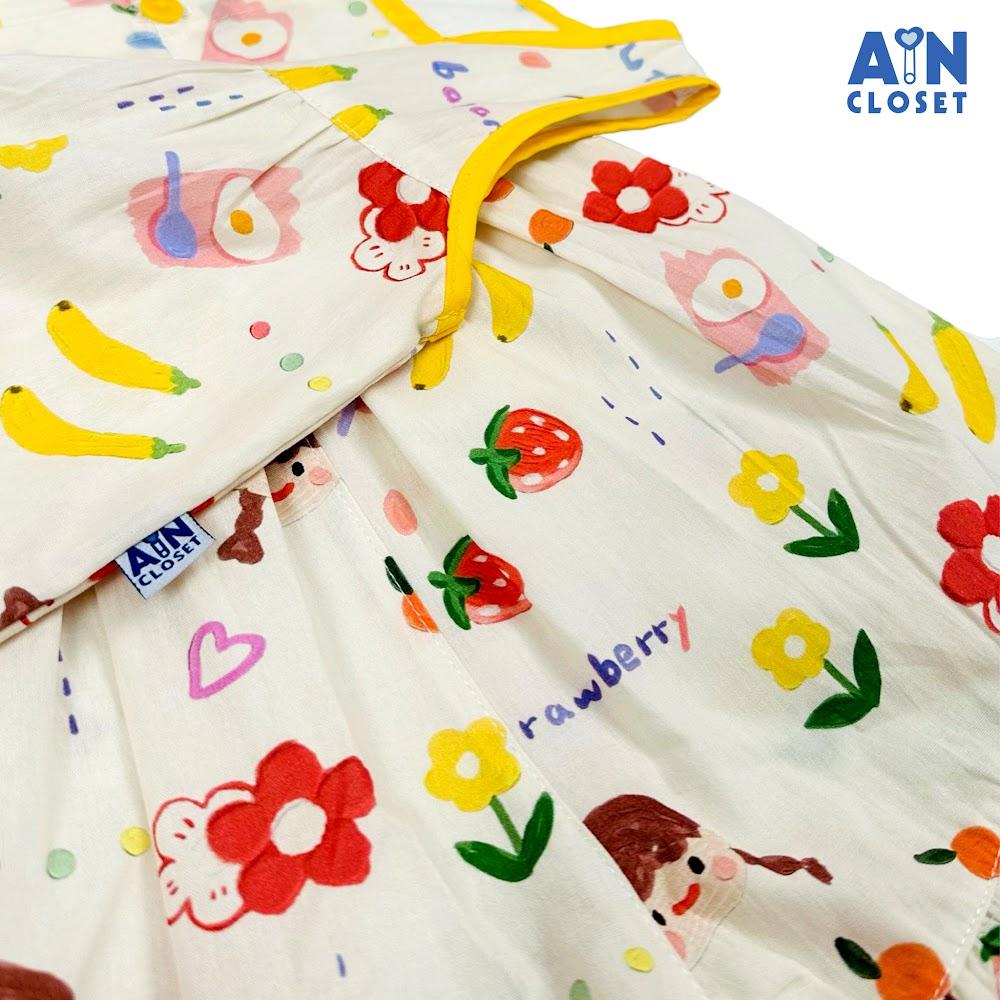 Bộ quần áo Ngắn bé gái họa tiết Bé Cute cotton - AICDBGOXBHJR - AIN Closet