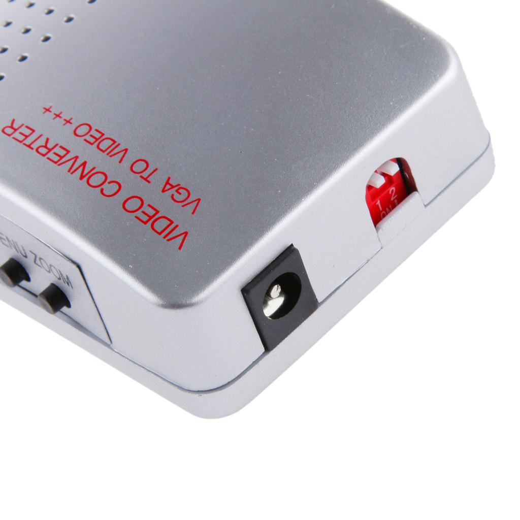 Computer VGA to TV AV Composite Converter Adapter S-Video Box for PC Laptop Mac