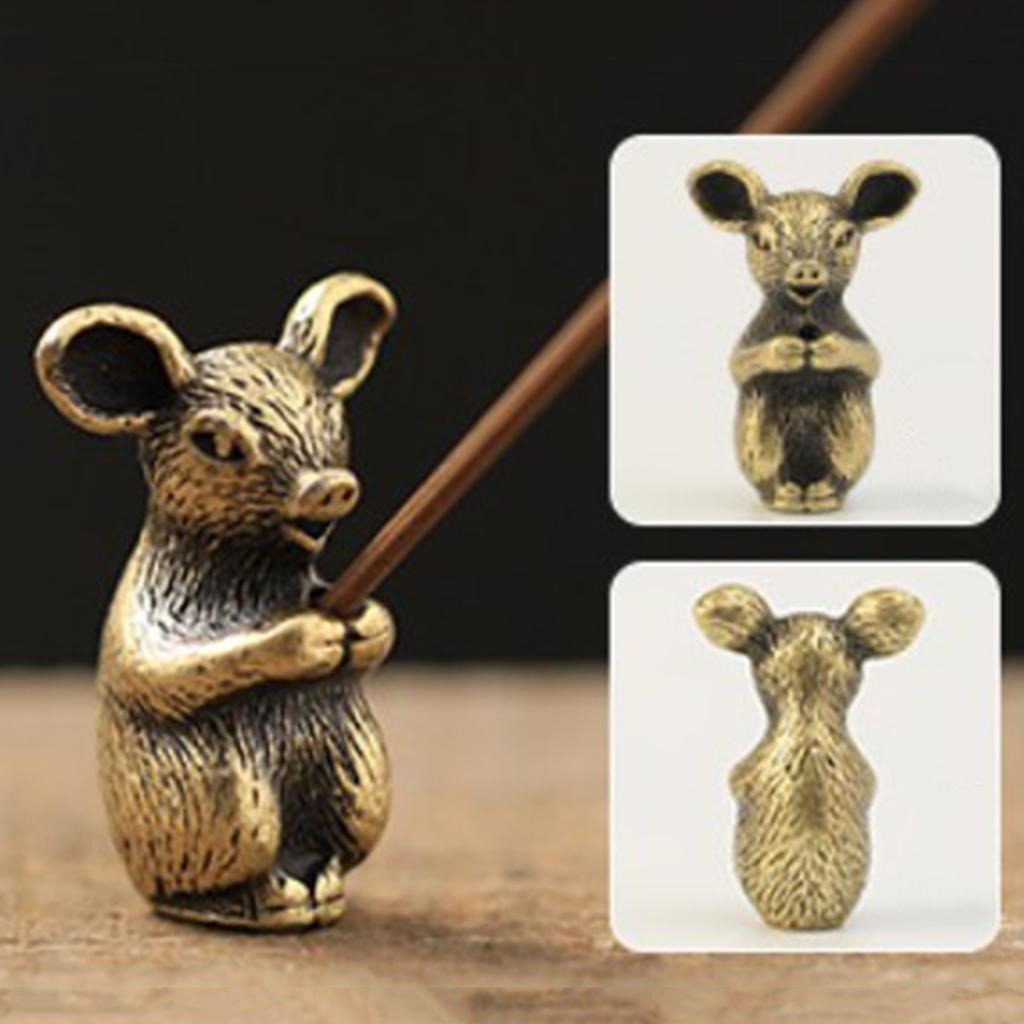 Brass Burner Chinese Animal Figurine Holder