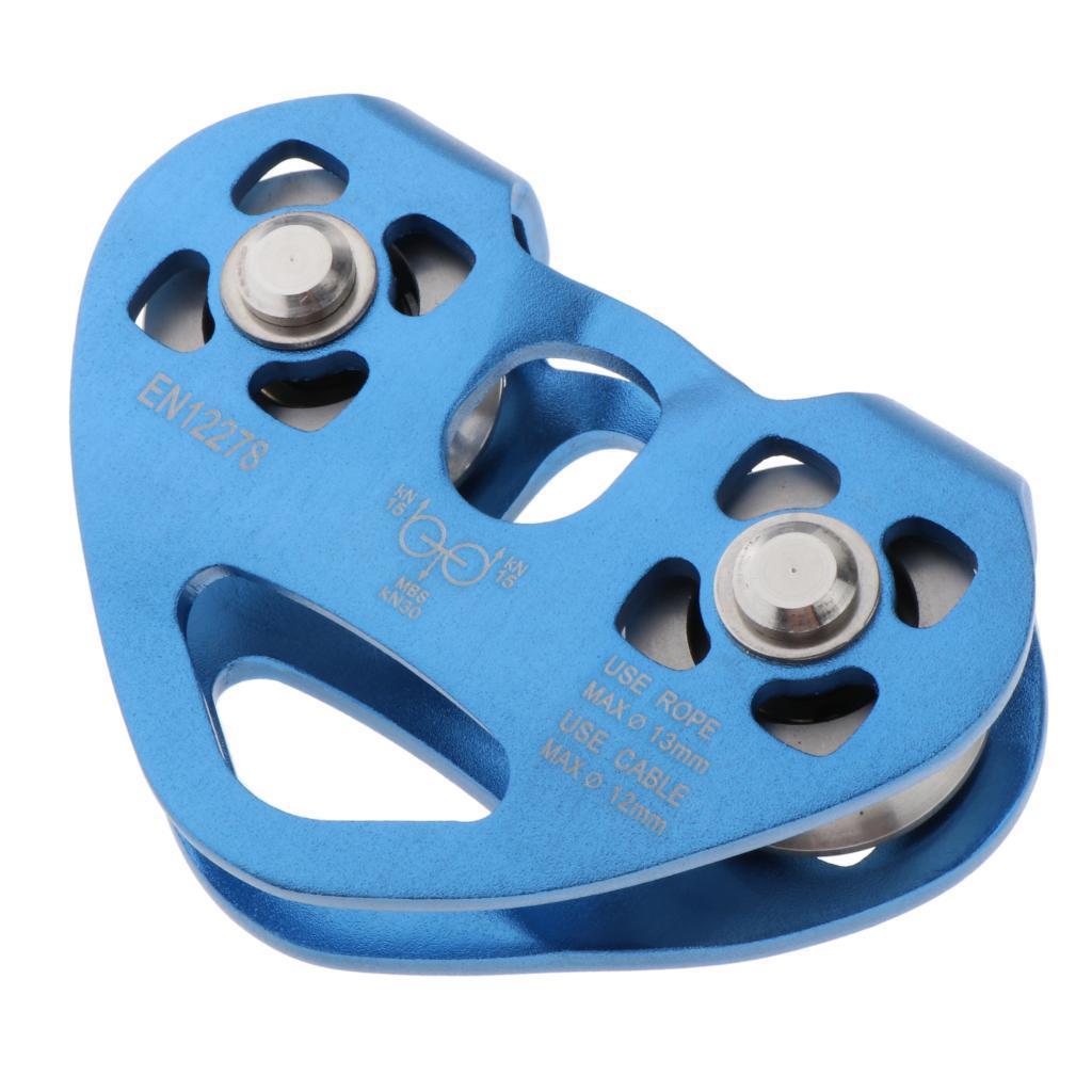 Tandem Speed Dual Pulley 30KN Climbing Mountaineering Buckle Carabiner Red