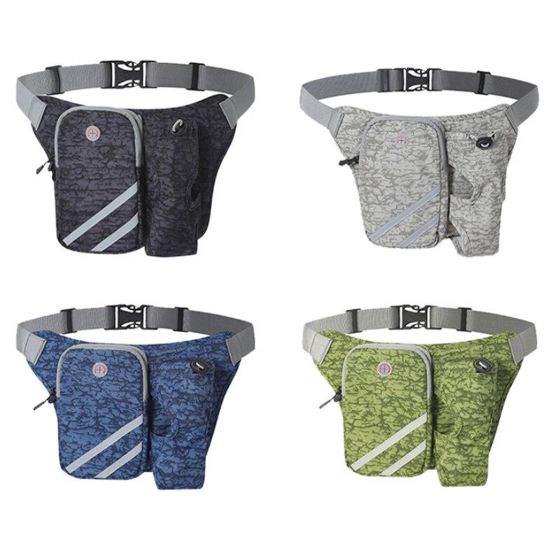 Outddor Waterproof Nylon Running Sport Trail Cycling Climbing Waist Bag Men Women Gym Fitness Water Bottle Waist Belt Bag