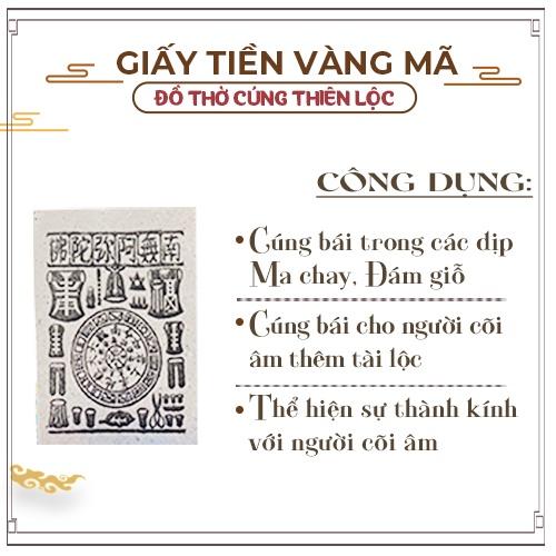 Giấy Tiền Thanh Y Cao Cấp Hàng Mã Đồ Thờ Cúng Thiên Lộc - Bó 10 Xấp