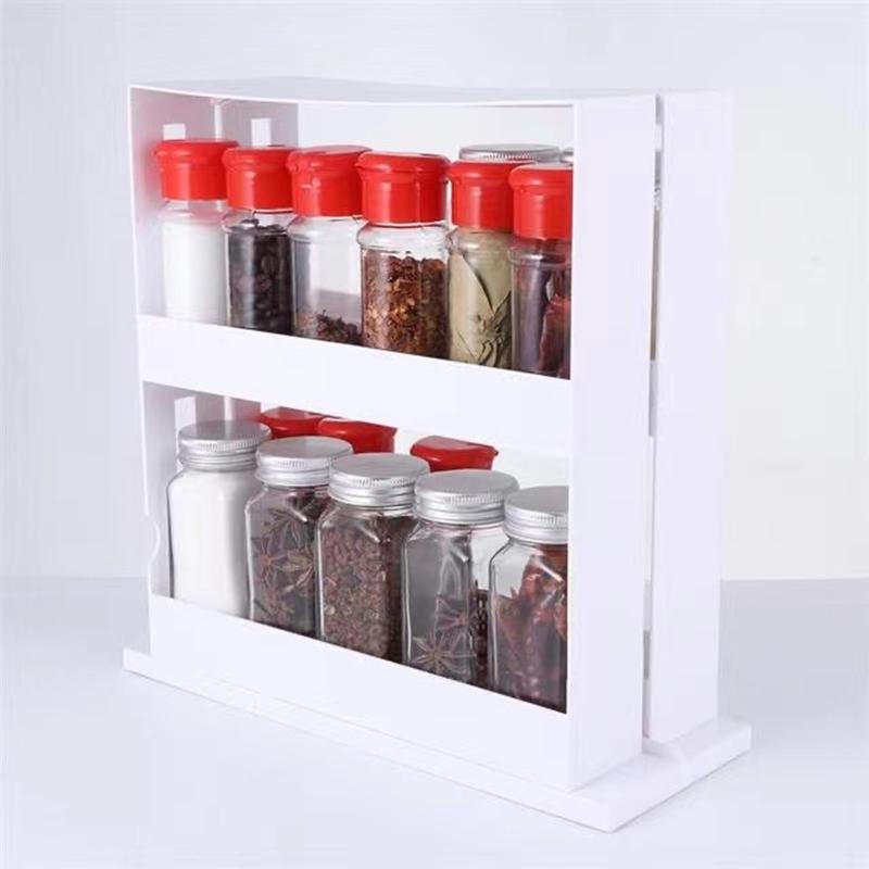 Tinh Tế Giá Để Gia Vị Đôi Giá Đựng Đồ Xoay Bếp Nhà Tổ Chức Gia Vị Kệ Đựng Phụ Kiện Nhà Bếp Nhà Tổ Chức Cocina