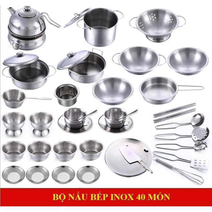 Bộ nấu ăn inox 40 chi tiết cho bé