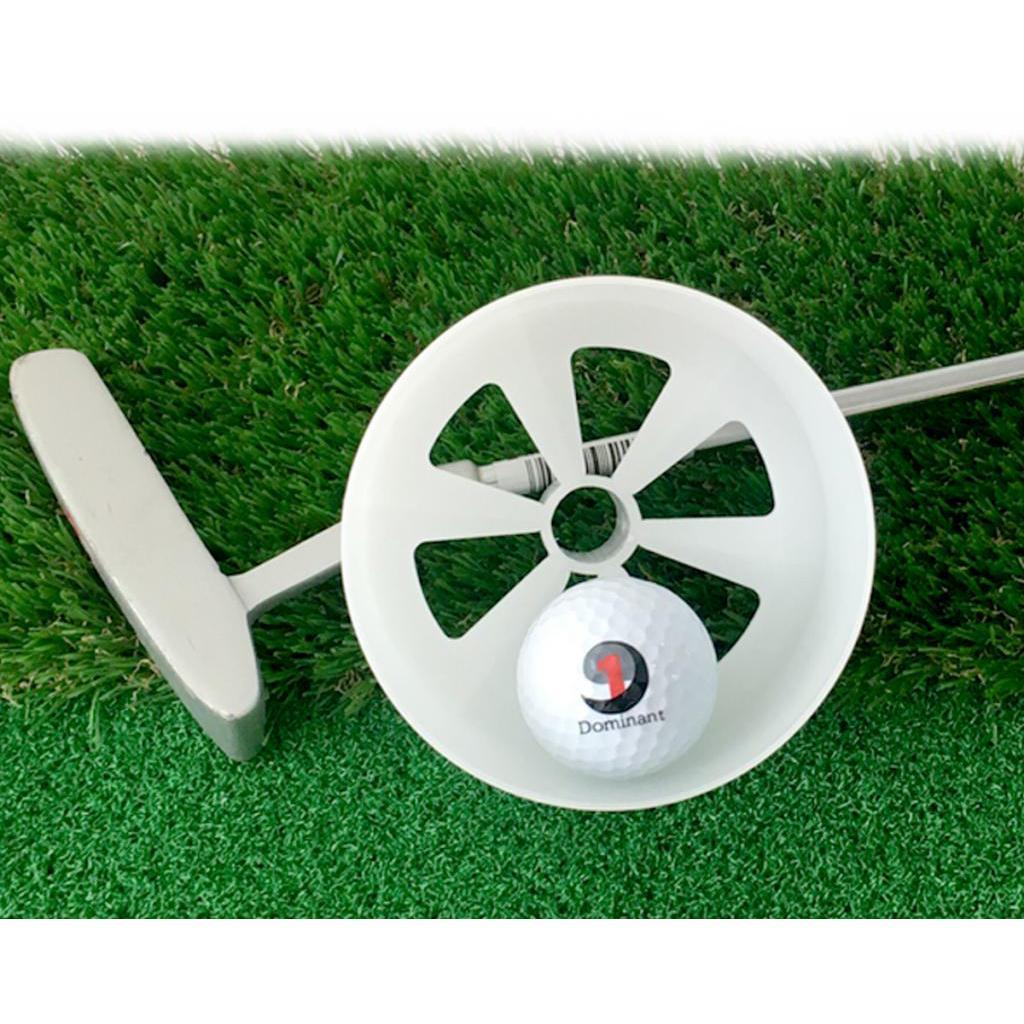 Outdoor Backyard Garden Golf Hole Flag Stick Pole Cup Putting Putter -White