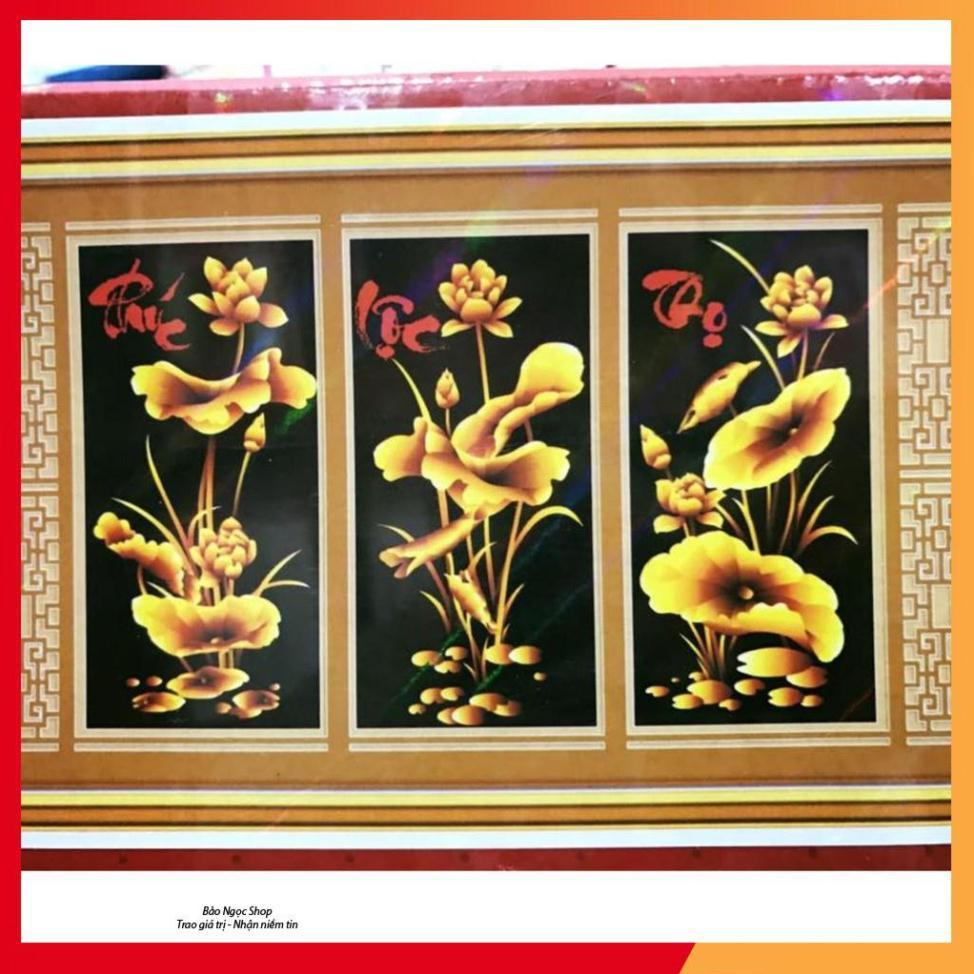 Tranh Đính Đá PHÚC LỘC THỌ. Kích Thước: 1m12 x 75cm