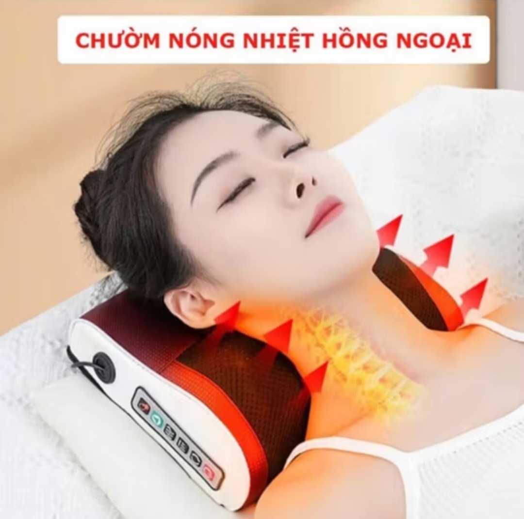 SIÊU PHẨM GỐI MASSAGE CỔ VAY GÁY 20 BI MASSAGE THƯ GIÃN HẾT ĐAU CỔ VAY GÁY
