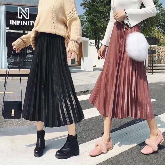 CHÂN VÁY XẾP LI HÀNG QUẢNG CHÂU L1