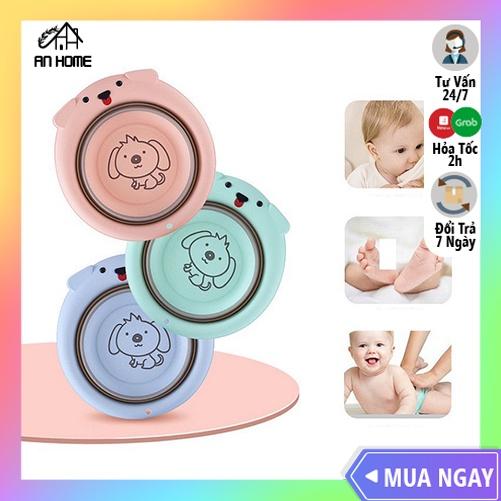 [HOT] Chậu Silicon Gấp Gọn ANHOME Tiện Dụng Giá Rẻ, Chậu Silicon Gấp Gọn Hình Chó Con Cute Cho Bé Yêu