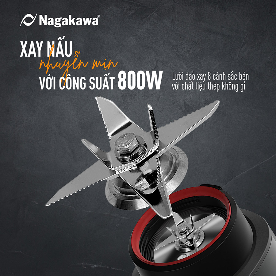 Máy làm sữa hạt đa năng Nagakawa NAG0824 (1.2L - 1200W) - Hàng chính hãng