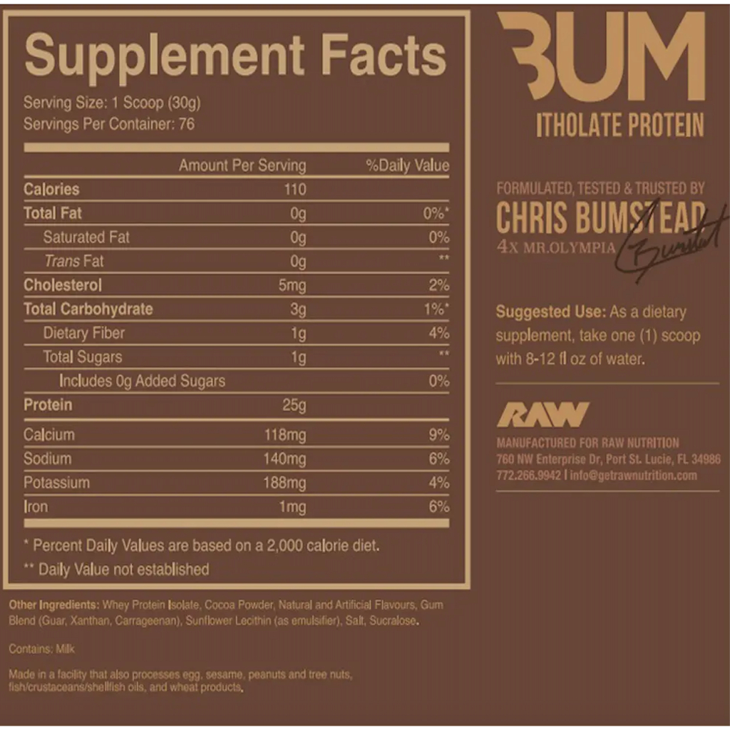 CBUM Whey Itholate Protein (5Lbs) 76 Lần Dùng, Thực Phẩm Bổ Sung Tăng Cơ | RAW Nutrition